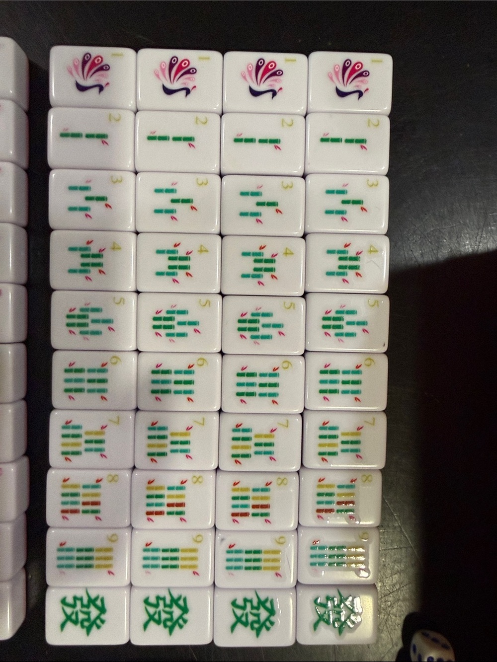 Pink Travel Mahjong Set with Turquoise Racks - Picture 3 of 7